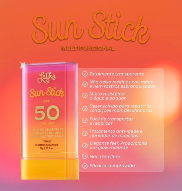 LATIKA - Protetor Solar em Bastão Sun Stick FPS 50 20g - Image 3